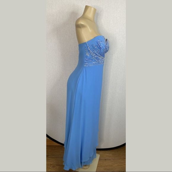 Daymor Couture Periwinkle Silk Women’s Formal Dress. Size 10. NWT - Picture 2 of 15